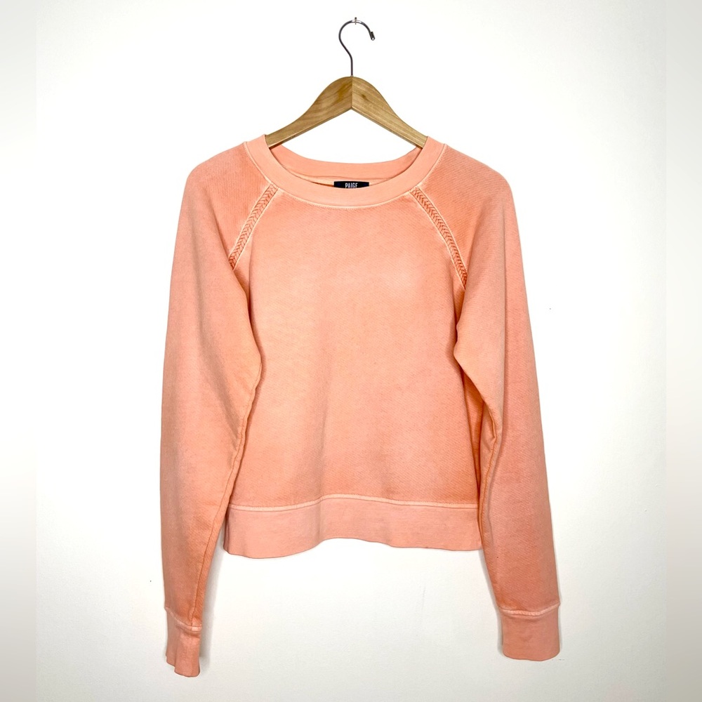 PAIGE peach crew neck sweatshirt top S